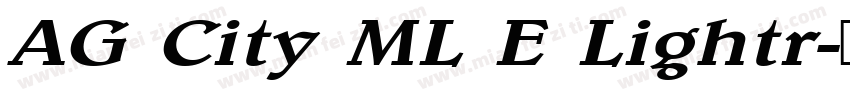 AG City ML E Lightr字体转换